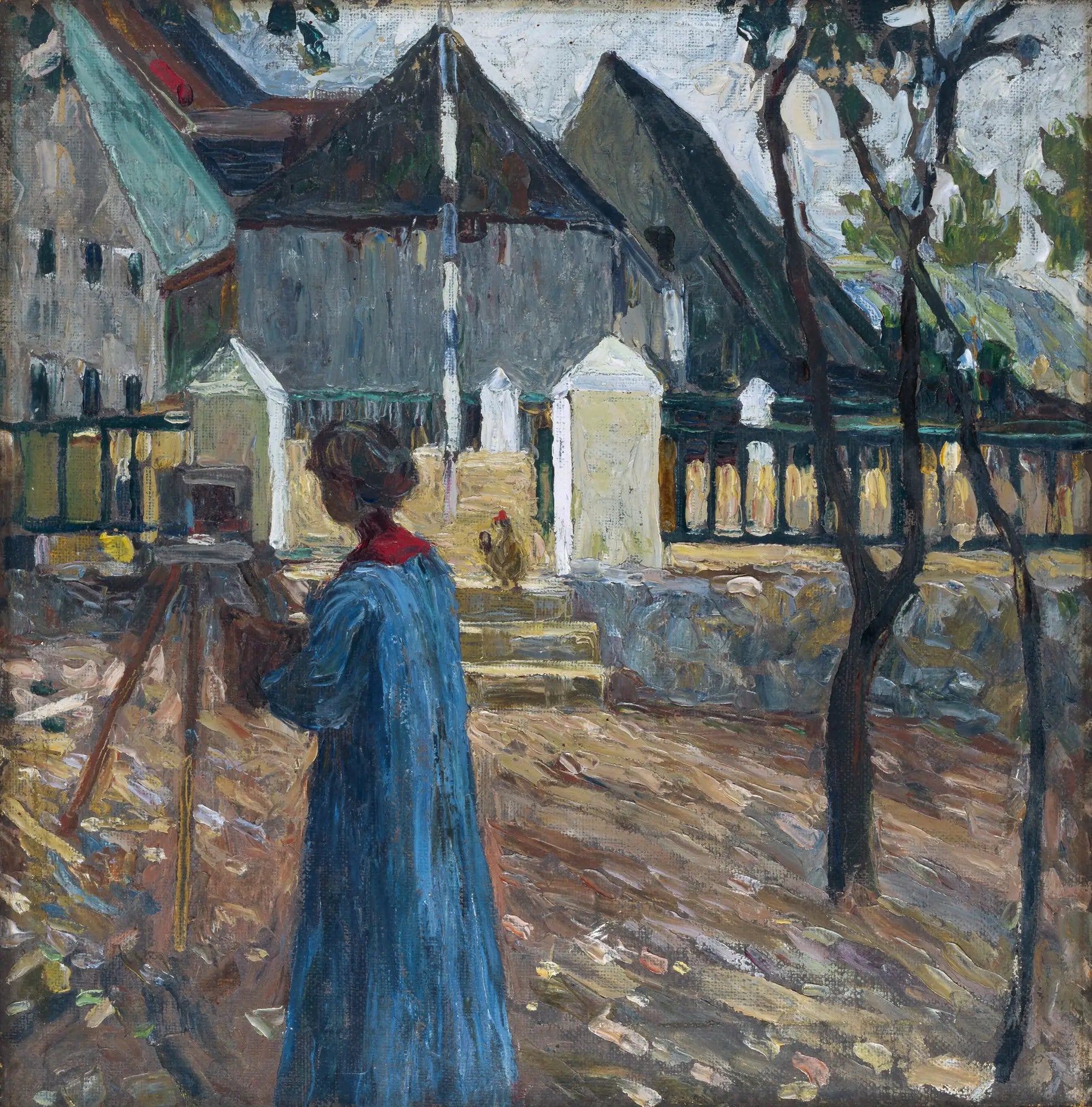 Reproduction du tableau « Gabriele Münter peignant - Vassily Kandinsky » par Alpha Reproduction en peinture à l’huile