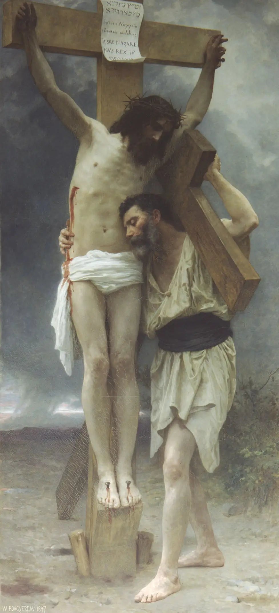 Reproduction du tableau « Compassion ! - Bouguereau » par Alpha Reproduction en peinture à l’huile