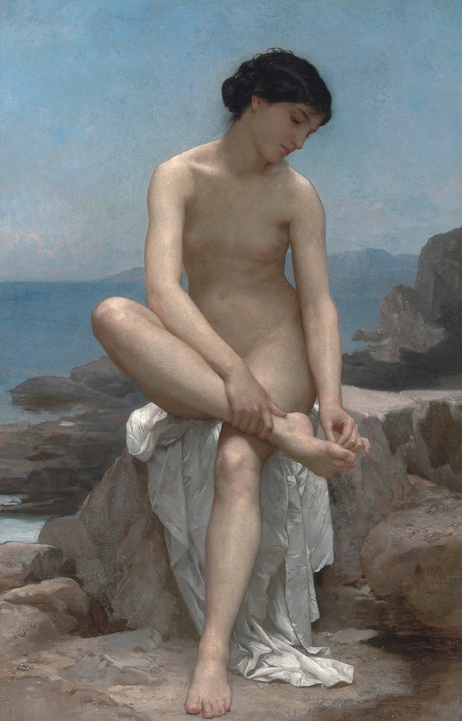 Reproduction du tableau « Baigneuse - Bouguereau » par Alpha Reproduction en peinture à l’huile