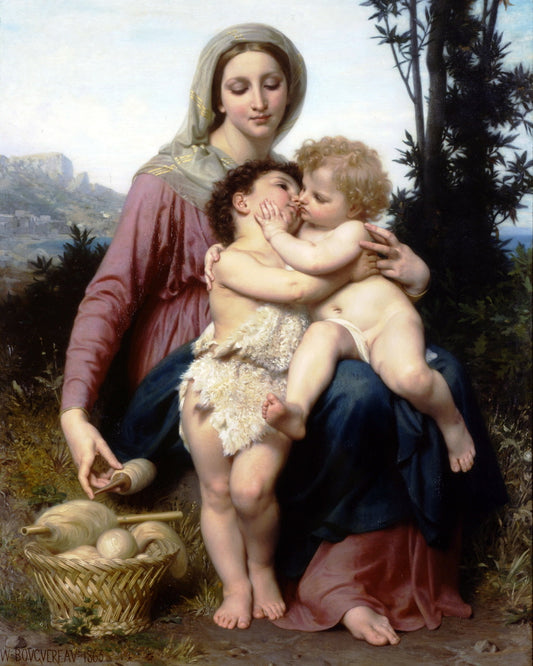 Reproduction du tableau « La Sainte Famille - Bouguereau » par Alpha Reproduction en peinture à l’huile