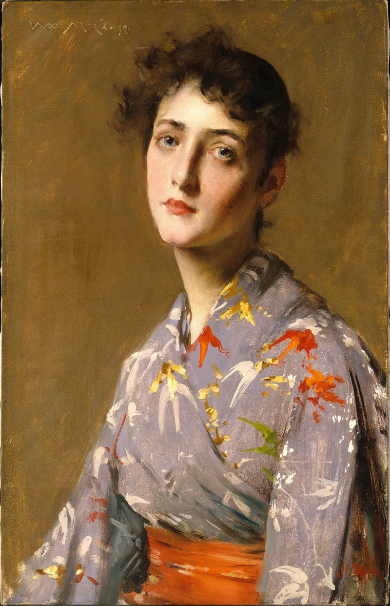 Pige i japansk dragt - William Merritt Chase