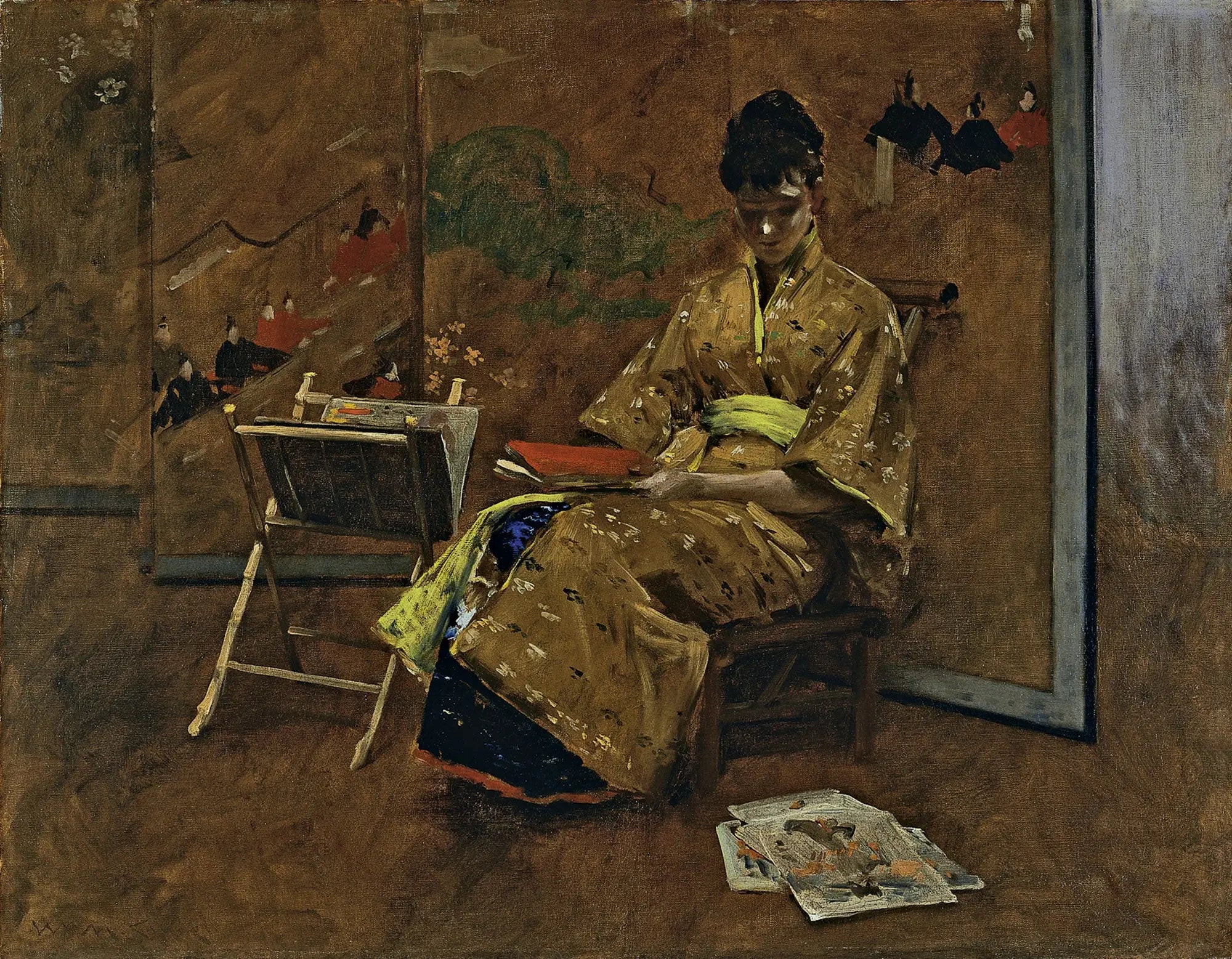 Le Kimono - William Merritt Chase - Alpha Reproduction