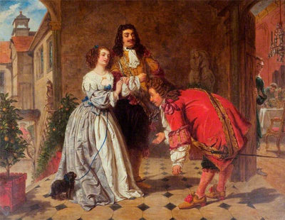 Monsieur Jourdain recevant ses invités (extrait du Bourgeois Gentilhomme de Molière) - William Powell Frith