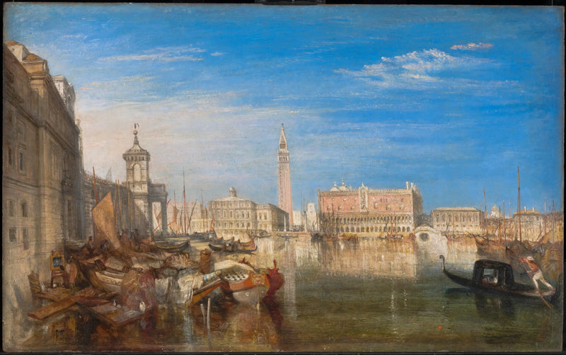 Sigh Bridge, Dogepaladset og tolden, Venedig. Canaletto maler - J. M. W. Turner