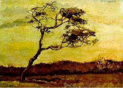 Træ pisket af vinden - Vincent van Gogh