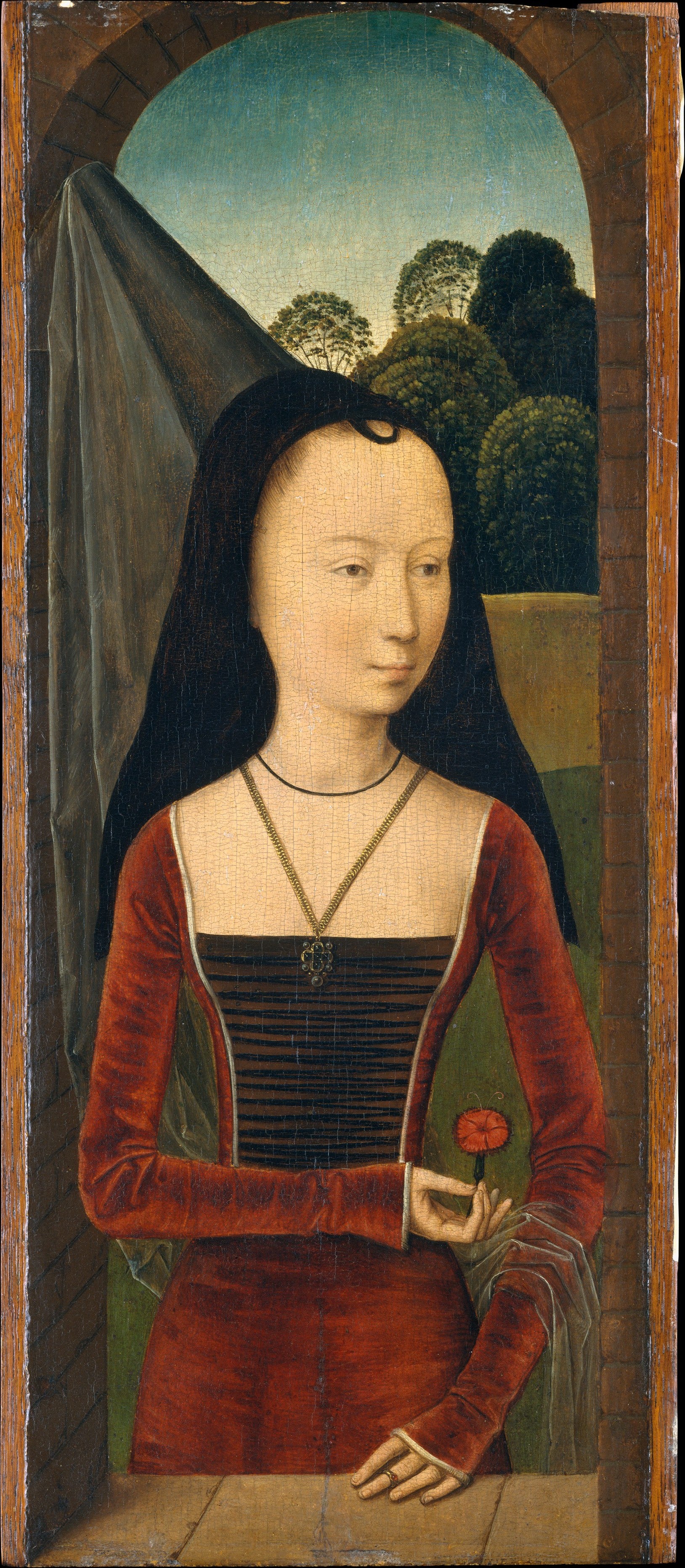 Ung kvinde med en rose - Hans Memling