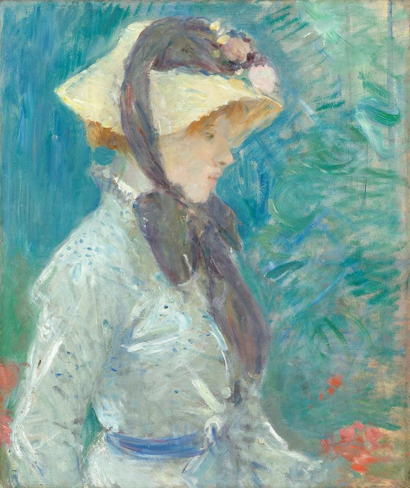Ung kvinde med stråhat - Berthe Morisot
