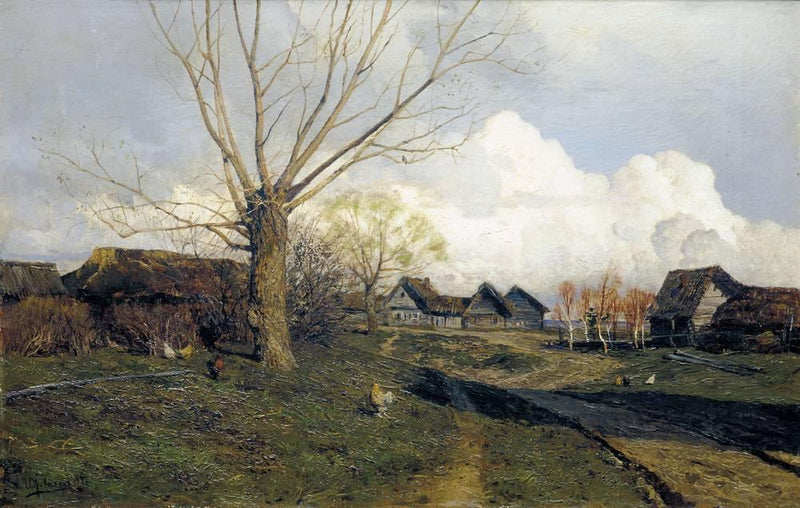Village de Savvinskaya près de Zvenigorod - Isaac Levitan