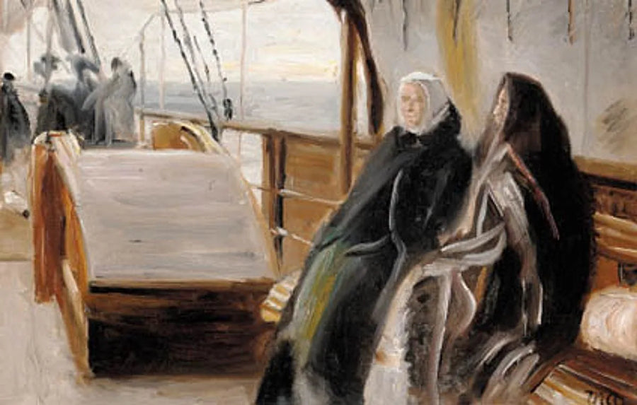Ombord på en sejlbåd. - Michael Peter Ancher