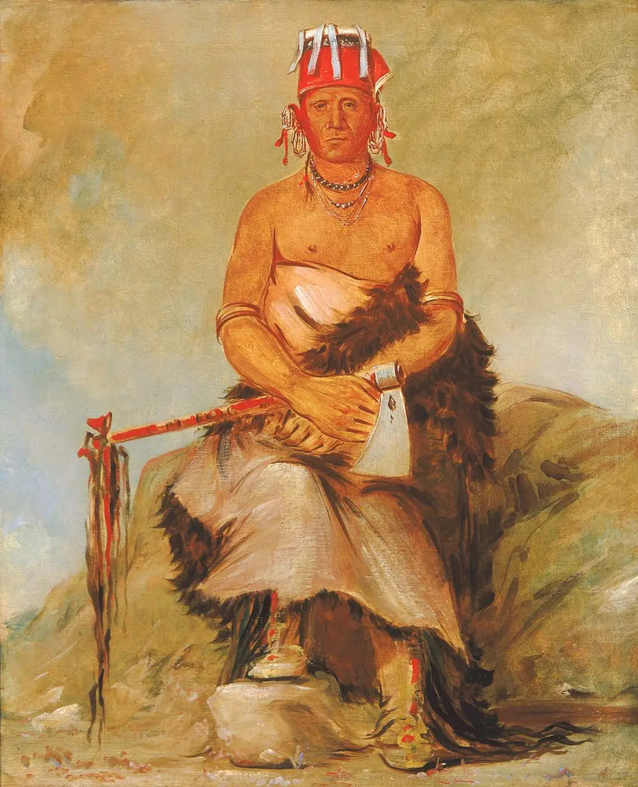 A'h-sha-la-cóots-ah, skønhedsmærke i panden, leder af Pawnee-republikanerne - George Catlin