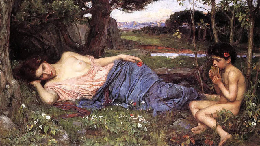 "Lyt til mine bløde rør - John William Waterhouse"