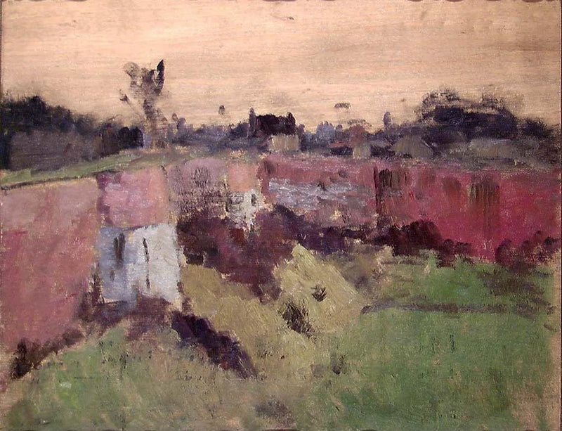 Uden for Montreuils volde - Frits Thaulow