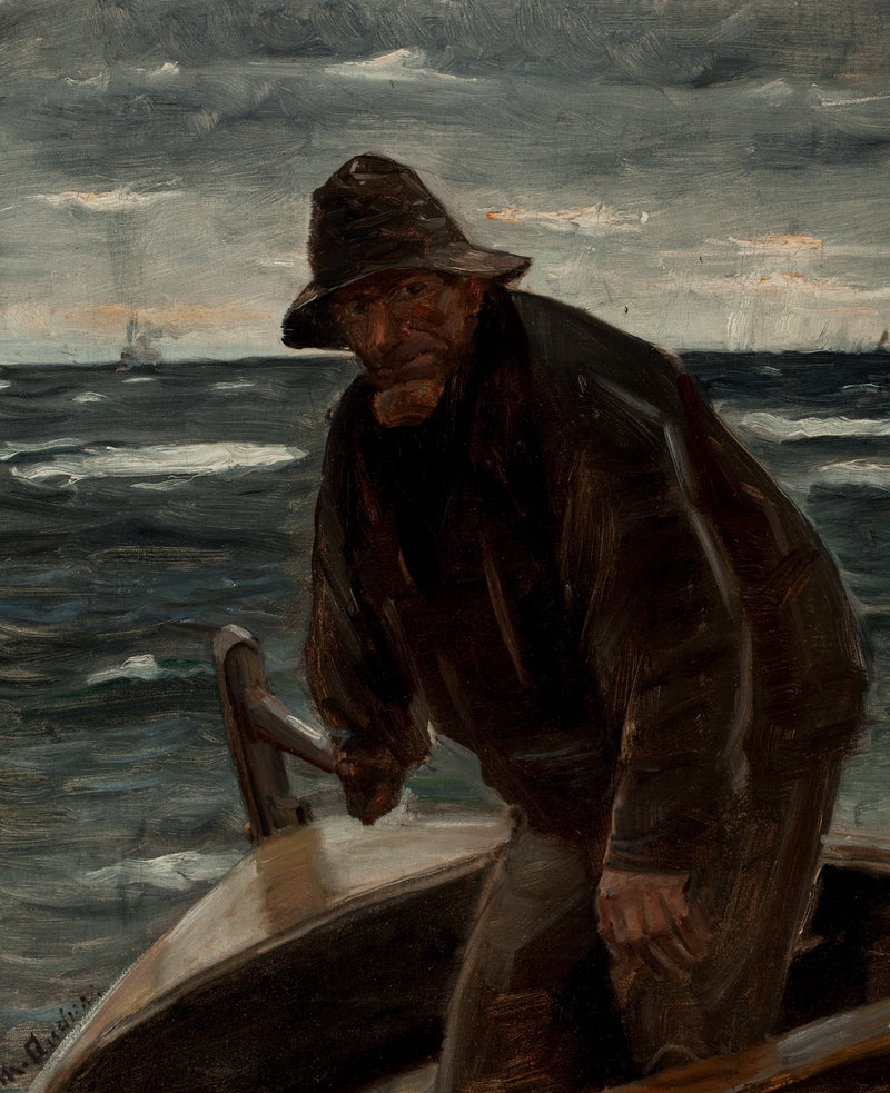 Ved roret - Michael Peter Ancher