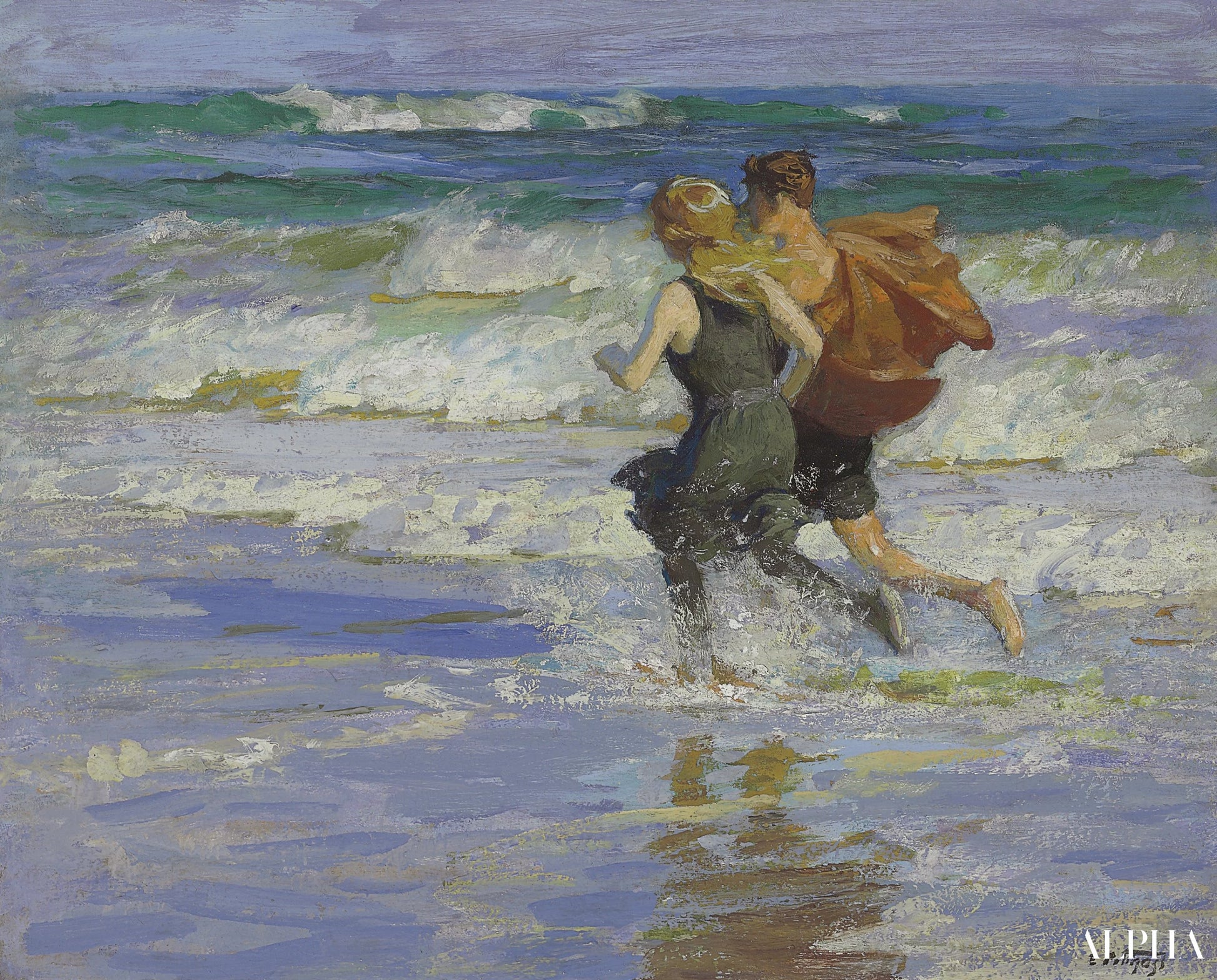 Ved Stranden - Edward Henry Potthast - Reproduktioner af malerier og højkvalitets malerier