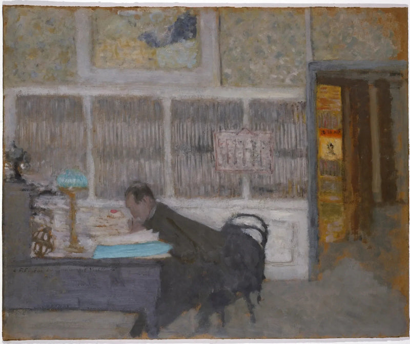På revue blanche (Portræt af Félix Fénéon). - Édouard Vuillard