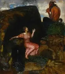 Ved kilden (nymfe lytter) - Franz Von Stuck