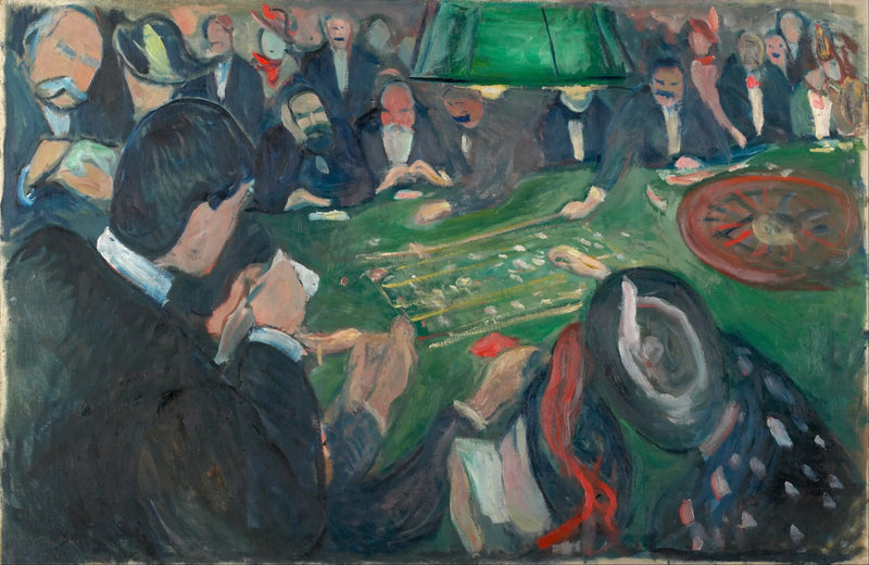 Ved roulettebordet i Monte Carlo - Edvard Munch