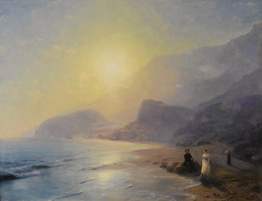 A. S. Pouchkine og grevinde M. N. Raevskaya ved havet nær Gurzuf - Ivan Aïvazovski
