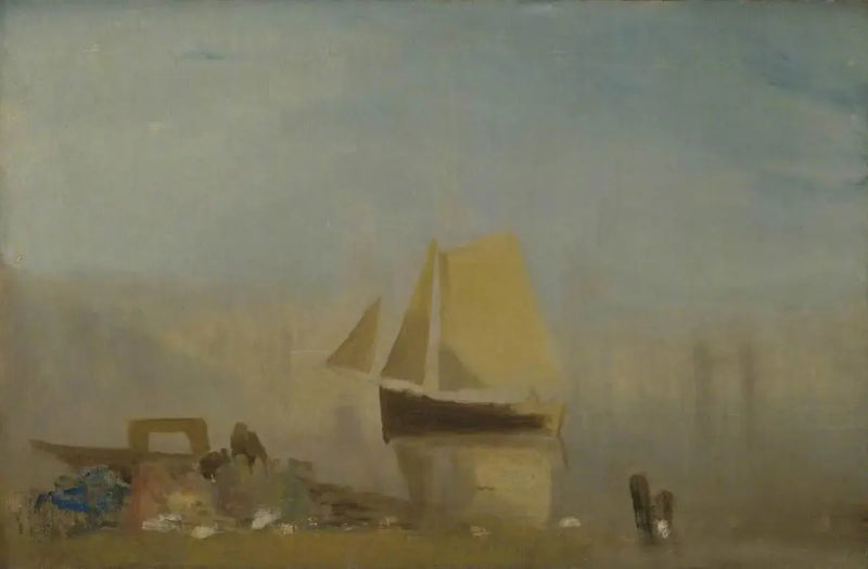 En sejlbåd i Rouen - J. M. W. Turner