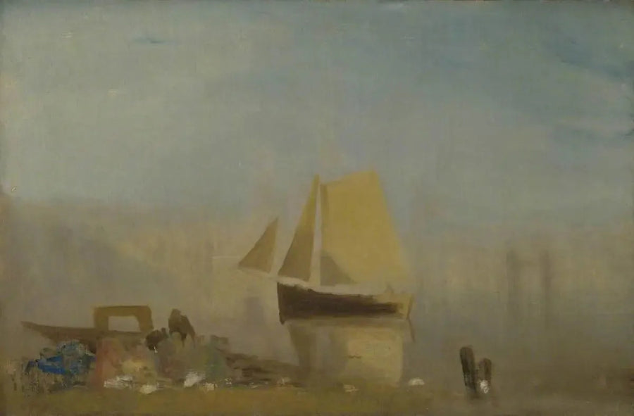 En sejlbåd i Rouen - J. M. W. Turner