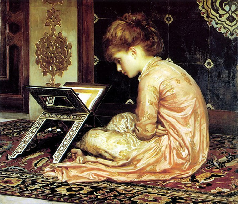 Ved et læsebord - Frederic Leighton