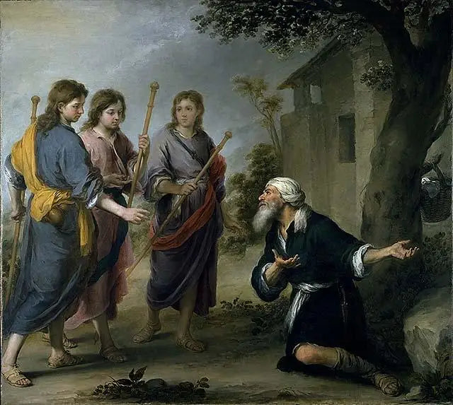 Abraham og de tre engle - Bartolomé Esteban Murillo