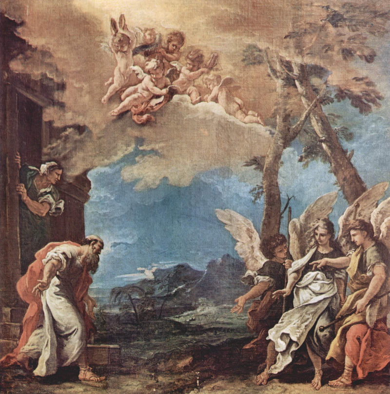 Abraham og de tre engle - Sebastiano Ricci
