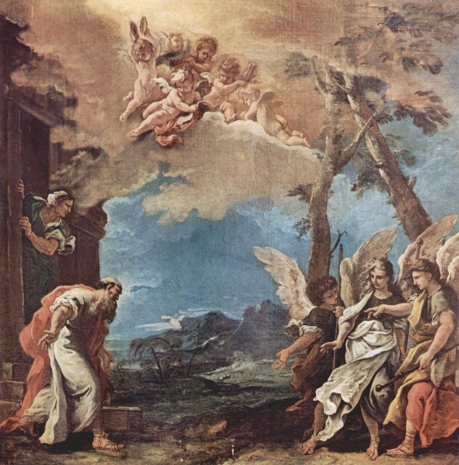 Abraham og de tre engle - Sebastiano Ricci