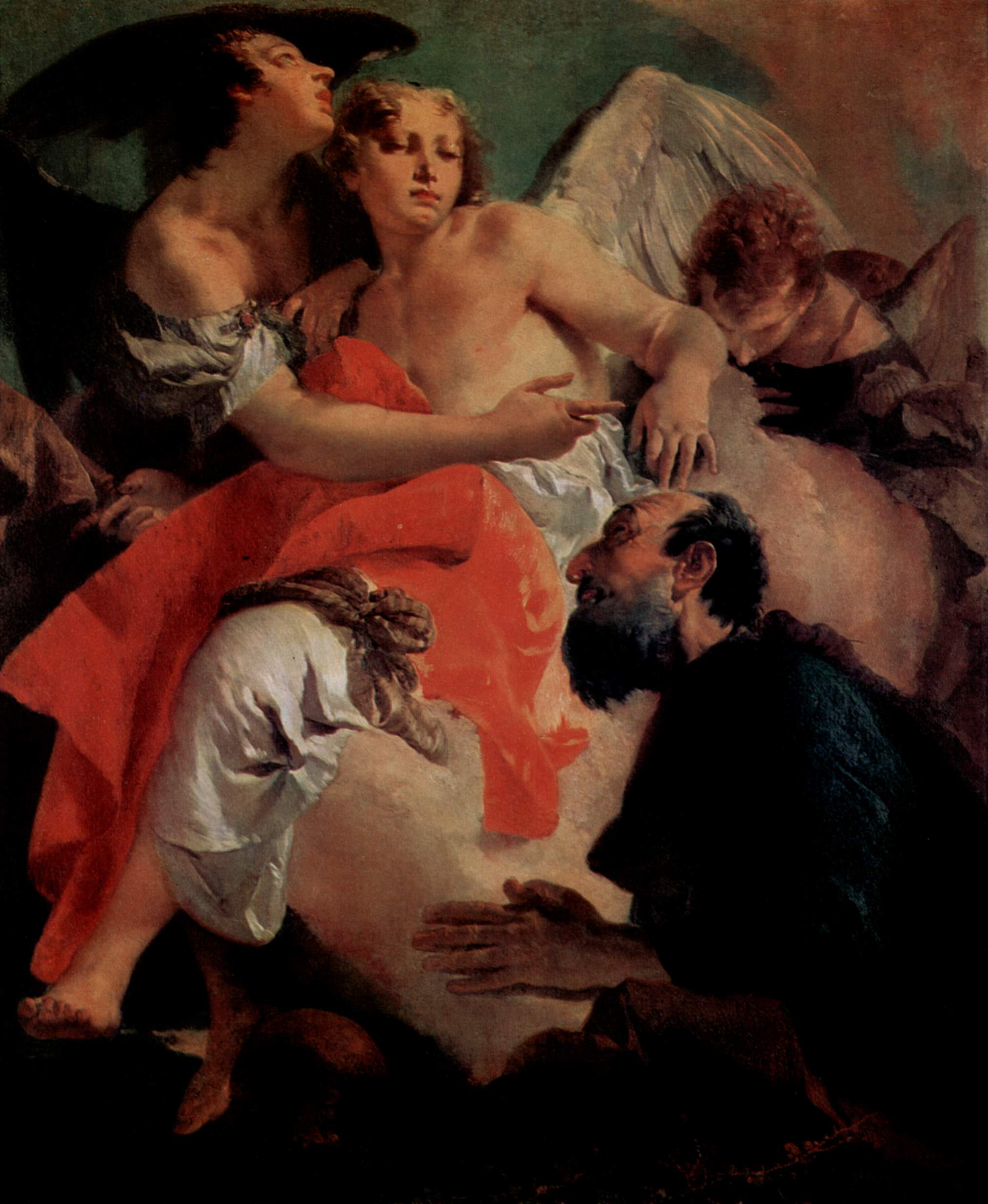 Abraham beder foran de tre engle - Giovanni Battista Tiepolo