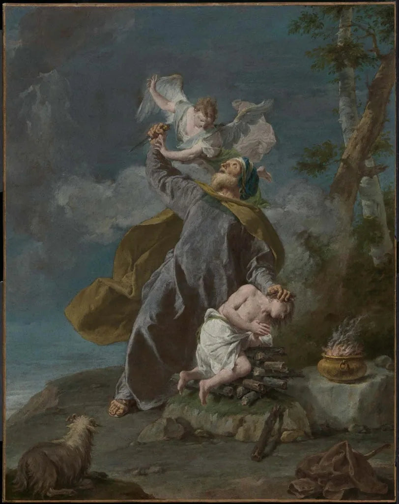 Abraham ofrer sin søn Isak - Giovanni Battista Pittoni