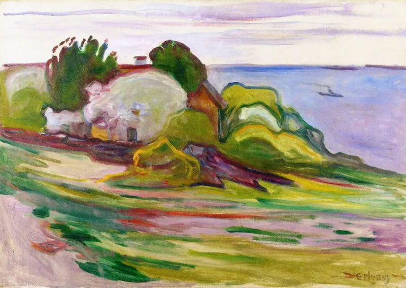 Abres og Torpedobåd - Edvard Munch
