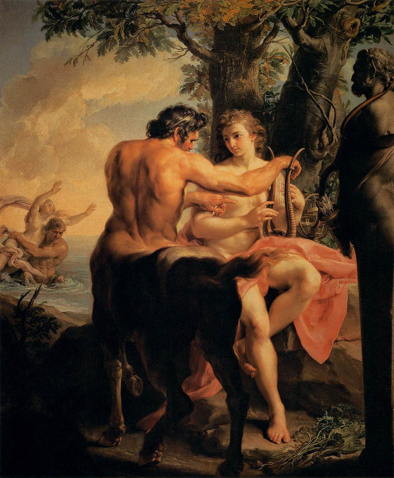 Achille og Kentauren Chiron - Pompeo Batoni