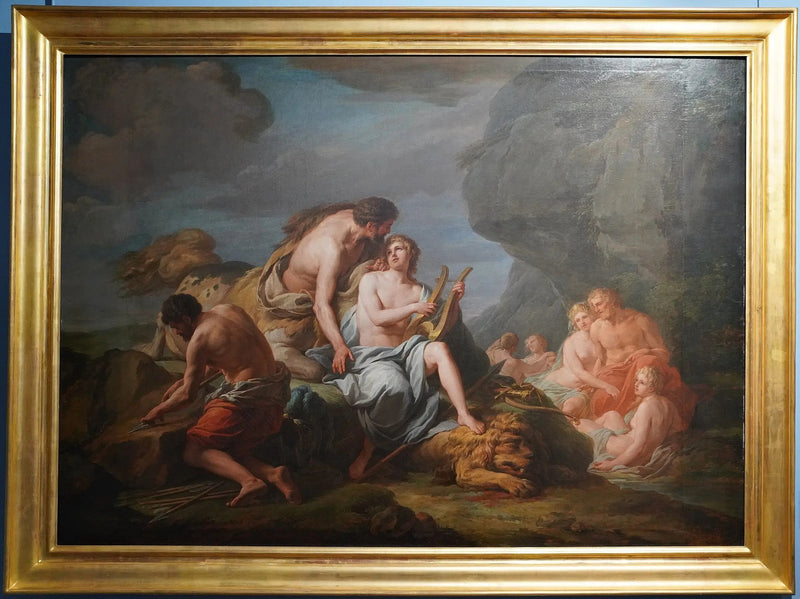Achille undervist i musik af kentauren Chiron - Nicolas-Bernard Lepicié