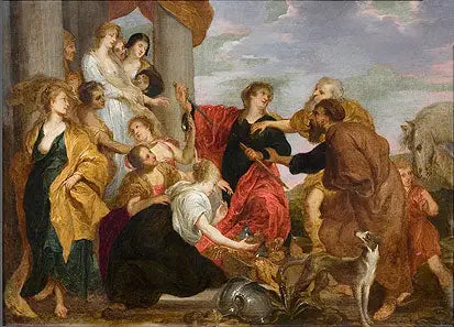 Achille genkender Lycomède's piger - Antoine van Dyck