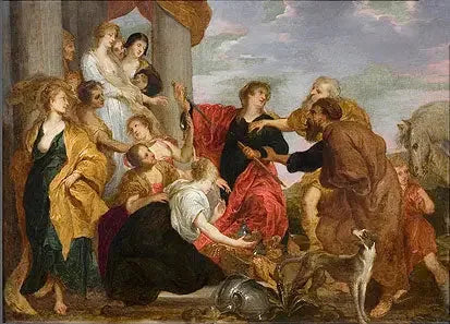 Achille genkender Lycomède's piger - Antoine van Dyck