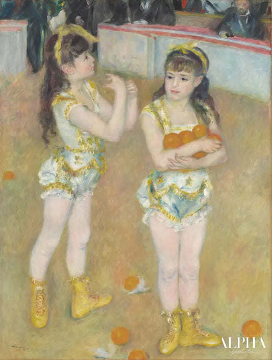 Acrobates au cirque fernando (Alias francisca et Angelina wartenberg) - Pierre-Auguste Renoir - Reproductions de tableaux et peintures haut de gamme