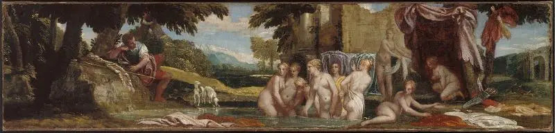 Actéon, der ser Diane og hendes nymfer bade - Paul Véronèse