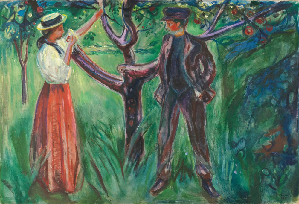 Reproduction du tableau « Adam et Ève - Edvard Munch » par Alpha Reproduction en peinture à l’huile