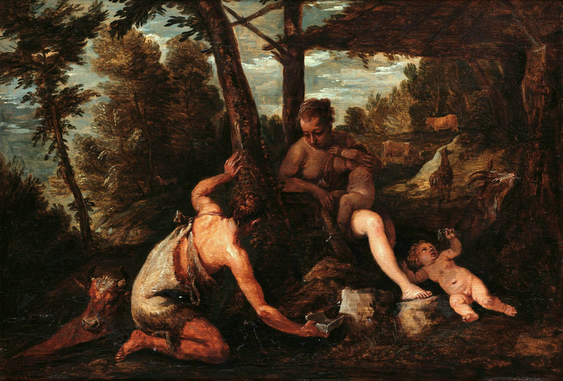 Adam og Eva udvist af Paradiset - David Teniers den Yngre
