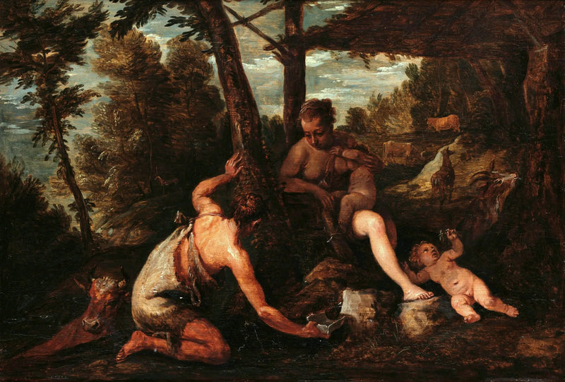 Adam og Eva udvist af Paradiset - David Teniers den Yngre