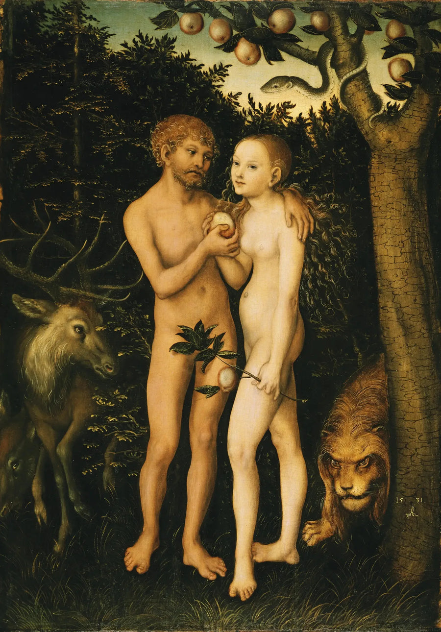 Adam og Eva - Lucas Cranach den Ældre