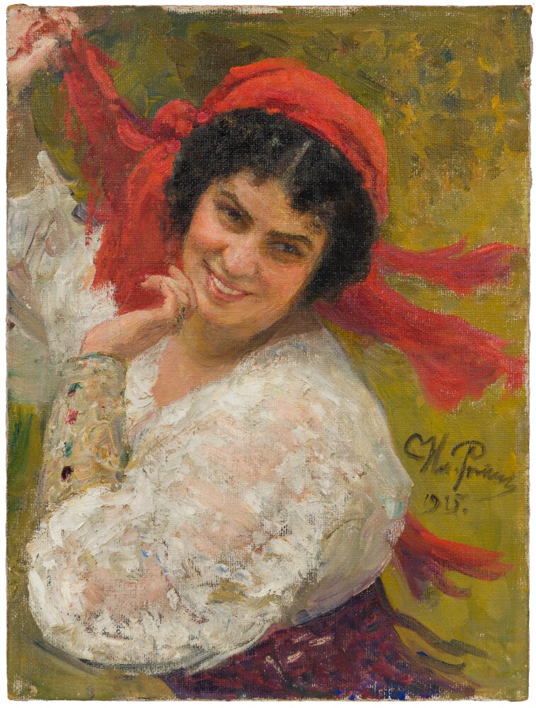 Adelaide von Skilondz, 1882-1969, operatør, pædagog, gave med Vladislav Skilondz - Ilya Repin