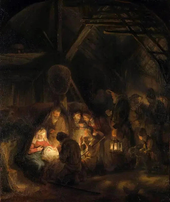 L’Adoration des bergers — élève de Rembrandt, 1646, National Gallery de Londres
