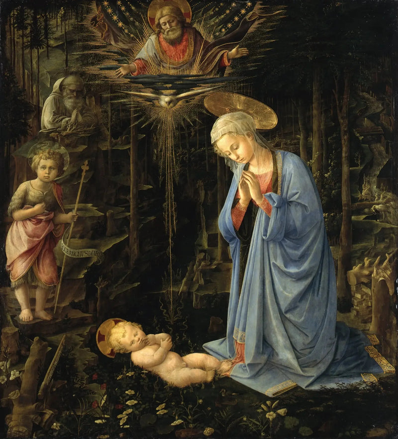 Tilbedelse i skoven - Fra Filippo Lippi
