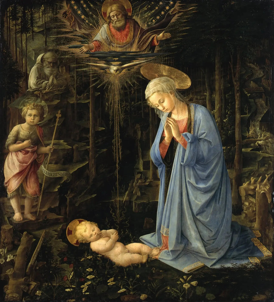 Tilbedelse i skoven - Fra Filippo Lippi