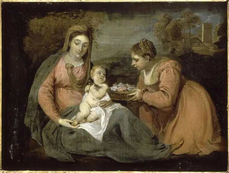 Adoration af Jesusbarnet - David Teniers den Yngre
