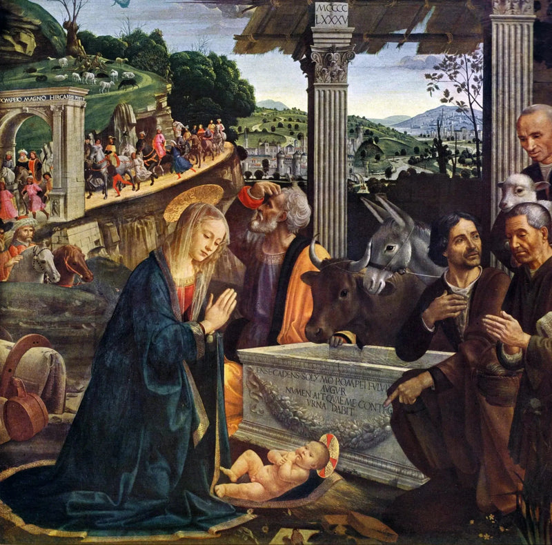 Betagelse af hyrderne - Domenico Ghirlandaio