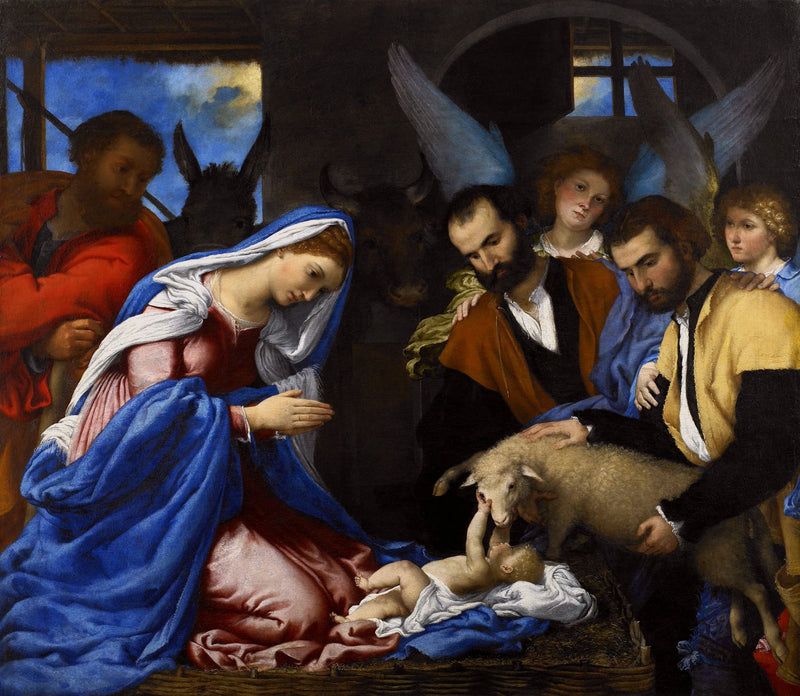 Betagelse af hyrderne - Lorenzo Lotto