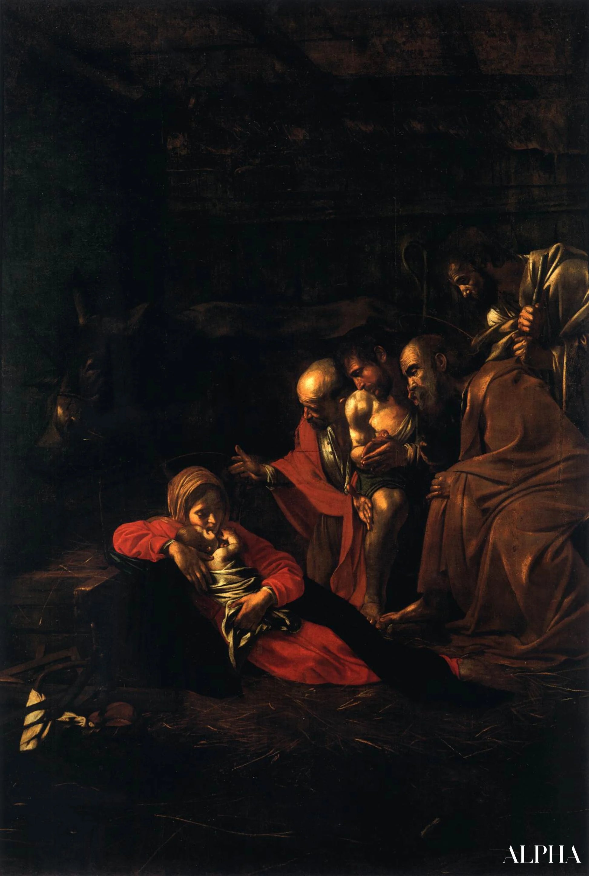 Adoration des bergers - Caravage - Reproductions de tableaux et peintures haut de gamme