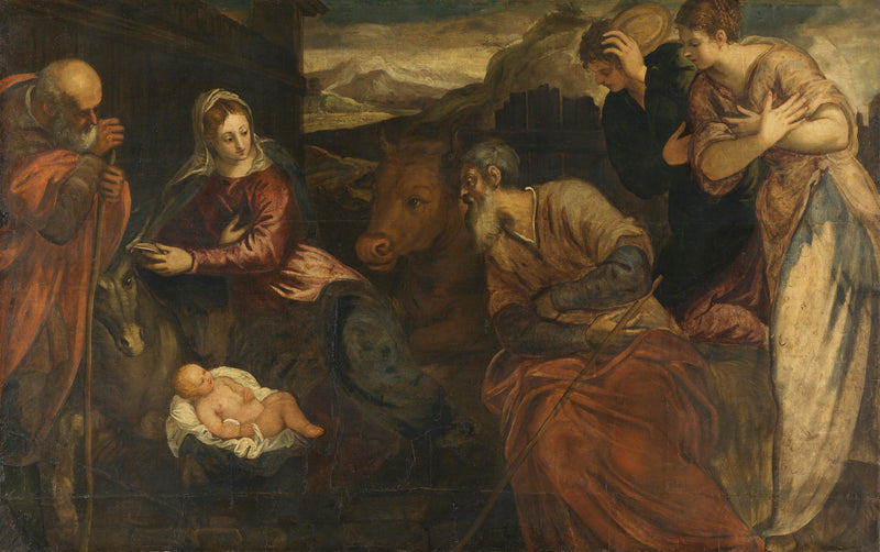 Tilbedelse af hyrderne - Jacopo Tintoretto